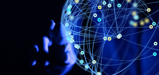 internet security and data protection concept.