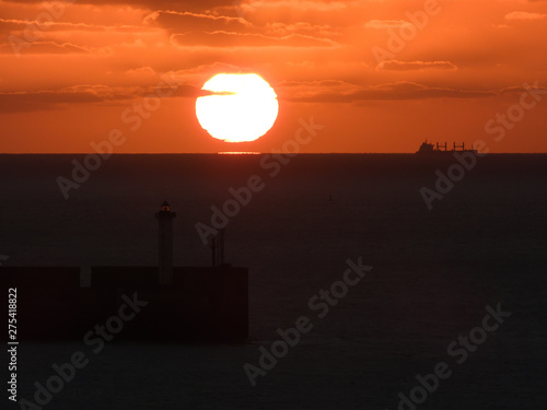 Coucher Soleil Boulogne Sur Mer Buy This Stock Photo And