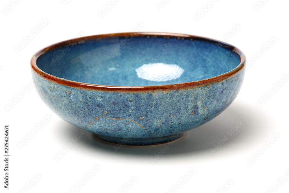 bowl of china on white background - obrazy, fototapety, plakaty 