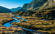 © onoky - France, Pyrenees Ariegeoises Regional Nature Park, Bassies stream meander at sunrise, GR 10