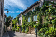 France, Gard, Street With Typical Houses Of Villeneuve-lez-Avignon