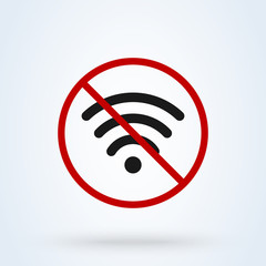 no wifi sign Simple modern icon design illustration.