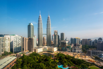 Wall Mural - Kuala lumpur skyline in the morning, Malaysia, Kuala lumpur is capital city of Malaysia