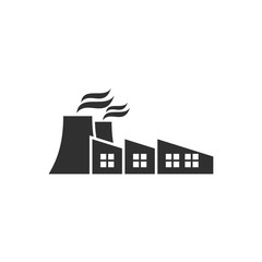 Poster - Factory icon template black color editable. industrial buildings symbol vector sign isolated on white background. Simple logo vector illustration for graphic and web design.
