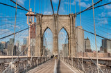 Fototapeta Miasta - Brooklyn Bridge in New York, United States.