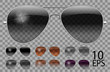 Set glasses.Police drops aviator shape.transparent different color black  brown purple.sunglasses.3d graphics.unisex  women men