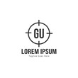 © Robani - Initial GU logo template with modern frame. Minimalist GU letter logo vector illustration
