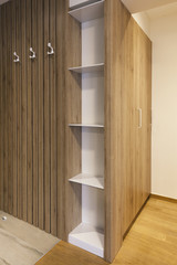 Poster - wooden cupboard and shelves