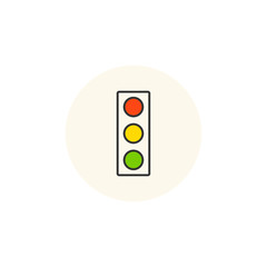 Leinwandbilder - Traffic lights icon template color editable. Stoplight symbol vector sign isolated on white background. Simple logo vector illustration for graphic and web design.