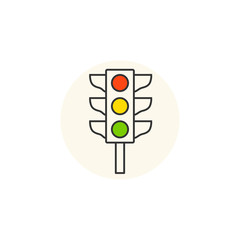 Poster - Traffic lights icon template color editable. Stoplight symbol vector sign isolated on white background. Simple logo vector illustration for graphic and web design.