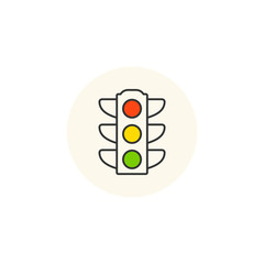 Leinwandbilder - Traffic lights icon template color editable. Stoplight symbol vector sign isolated on white background. Simple logo vector illustration for graphic and web design.