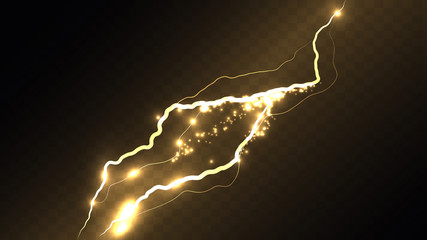 Wall Mural - golden nature energy crack