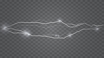Wall Mural - gray lightning energy