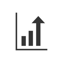 Fototapete - Growth graph icon template black color editable. Growth graph symbol vector sign isolated on white background. Flash logo vector illustration for graphic and web design.