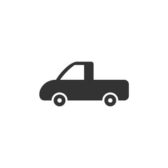 Aufkleber - Car. monochrome icon template black color editable. Car symbol vector sign isolated on white background. Simple logo vector illustration for graphic and web design.
