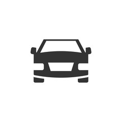 Aufkleber - Car. monochrome icon template black color editable. Car symbol vector sign isolated on white background. Simple logo vector illustration for graphic and web design.
