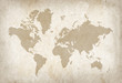 © daboost - Vintage world map on old parchment paper