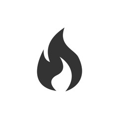 Aufkleber - Fire flame icon template black color editable. Fire flames symbol vector sign isolated on white background. Simple logo vector illustration for graphic and web design.