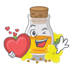 Sticker - With heart mustard oil wrapped in mascot box