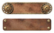 © T Studio - Steampunk copper aged metal plates - illustration