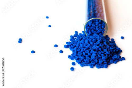 Fotomural Close-up of plastic polymer granules, polymer plastic, polymer pallet, Plastic ball