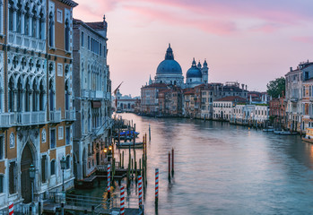 Fototapete - Architecture of Venice, Italy at sunrise. Scenic travel background.