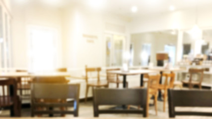 Aufkleber - Blur restaurant or desserts cafe interior store background.