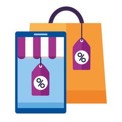 Wall Mural - online shopping ecommerce concept