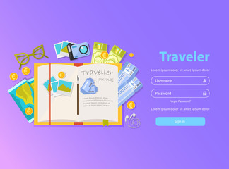 Poster - Traveler Login Page Background