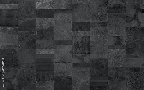 Slate natural stone tile, seamless texture Canvas Print