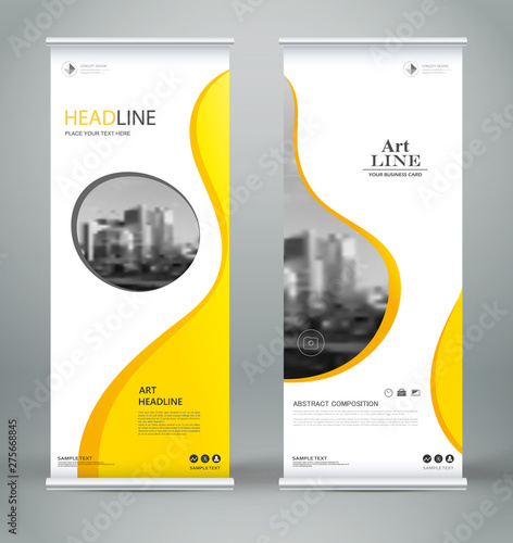 Abstract Composition White Roll Up Brochure Cover Design Info