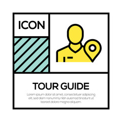 Wall Mural - TOUR GUIDE ICON CONCEPT