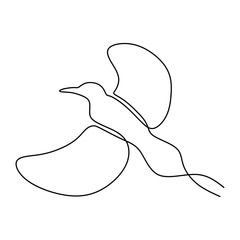 Wall Mural - Bird continuous line drawing vector illustration minimalist design good for logo branding and abstract minimalism poster