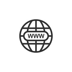Aufkleber - Web internet and globe icon template black color editable. Web internet and globe symbol vector sign isolated on white background. Simple logo vector illustration for graphic and web design.