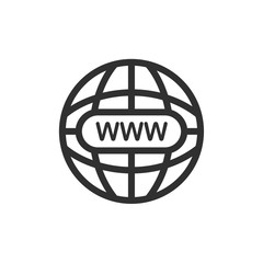 Aufkleber - Web internet and globe icon template black color editable. Web internet and globe symbol vector sign isolated on white background. Simple logo vector illustration for graphic and web design.