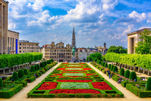 The Mont Des Arts Or Kunstberg Is An Urban Complex And Historic Site In The Centre Of Brussels, Belgium. Architecture And Landmarks Of Brussels.