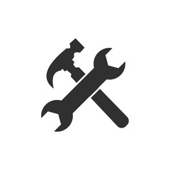 Leinwandbilder - Tools icon template black color editable. Tools symbol vector sign isolated on white background. Simple logo vector illustration for graphic and web design.