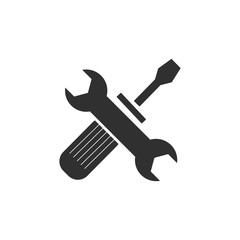 Aufkleber - Tools icon template black color editable. Tools symbol vector sign isolated on white background. Simple logo vector illustration for graphic and web design.