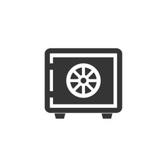 Aufkleber - Bank vault icon template black color editable. Bank locker or security box symbol vector sign isolated on white background. Simple logo vector illustration for graphic and web design.