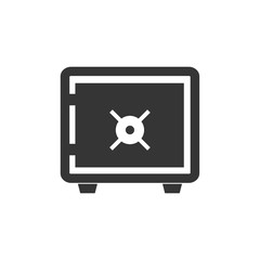 Aufkleber - Bank vault icon template black color editable. Bank locker or security box symbol vector sign isolated on white background. Simple logo vector illustration for graphic and web design.