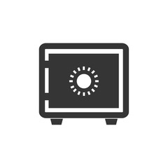 Aufkleber - Bank vault icon template black color editable. Bank locker or security box symbol vector sign isolated on white background. Simple logo vector illustration for graphic and web design.