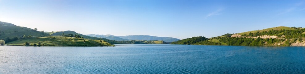 Panorama of Lake Klinje in Bosnia and Herzegovina.