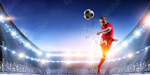 Little soccer champion. Mixed media