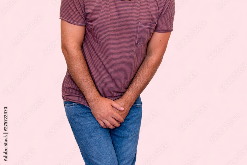 Man Holding Crotch ,Urinating, Penis, Men, Urine, Bladder Stock Photo ...