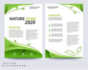 Business green brochure layout template