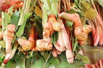 Poster - Lemongrass and galangal at the market