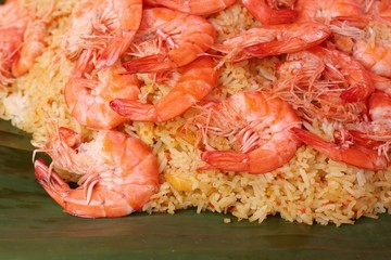 Poster - Shrimp fried rice in street food