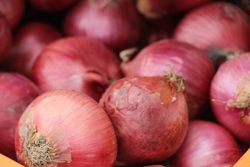 Canvas Print - Shallot - asia red onion at street food