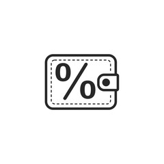 Fototapete - Percentage icon template black color editable. Discount symbol vector sign isolated on white background. Simple logo vector illustration for graphic and web design.