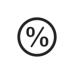 Fototapete - Percentage icon template black color editable. Discount symbol vector sign isolated on white background. Simple logo vector illustration for graphic and web design.